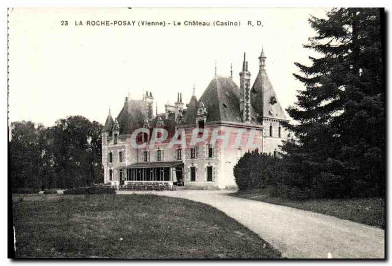 Old Postcard Chateau La Roche Posay Casino