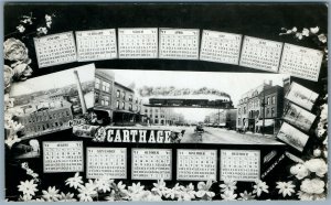 CARTHAGE NY RAILROAD BRIDGE  TISSUE MILL 1911 ANTIQUE REAL PHOTO POSTCARD RPPC