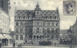 Hotel de Ville Hal, Belgium 1920 Stamp on front 