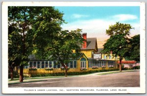 Vtg Flushing Long Island New York NY Tillsons Amber Lantern Restaurant Postcard