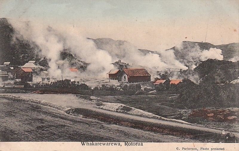 Postcard Whakarewarewa Rotorua New Zealand