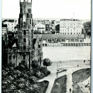 Pre-1907 European City Birds Eye Litho Photo Postcard Moehlin Unknown Place A26