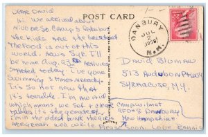 1958 View Of Sketching From The Hillside Camp Wilmot Danbury NH Vintage Postcard