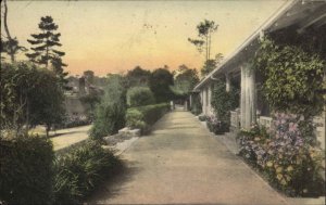 Pebble Beach California CA Del Monte Lodge Cottage Row Albertype PC