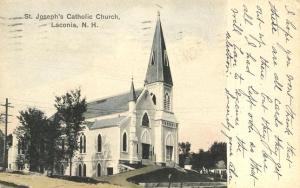 St Joseph's Catholic Church - Laconia NH, New Hampshire - pm 1909 - UDB