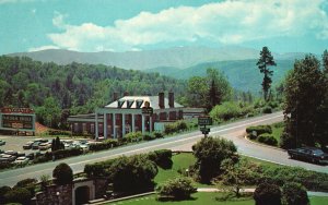 Postcard View From Porch Of Hotel Rockbridge Center Entrance Natural Bridge VA