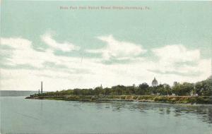 Harrisburg Pennsylvania~River Park @ Walnut Street Bridge~1910 Postcard