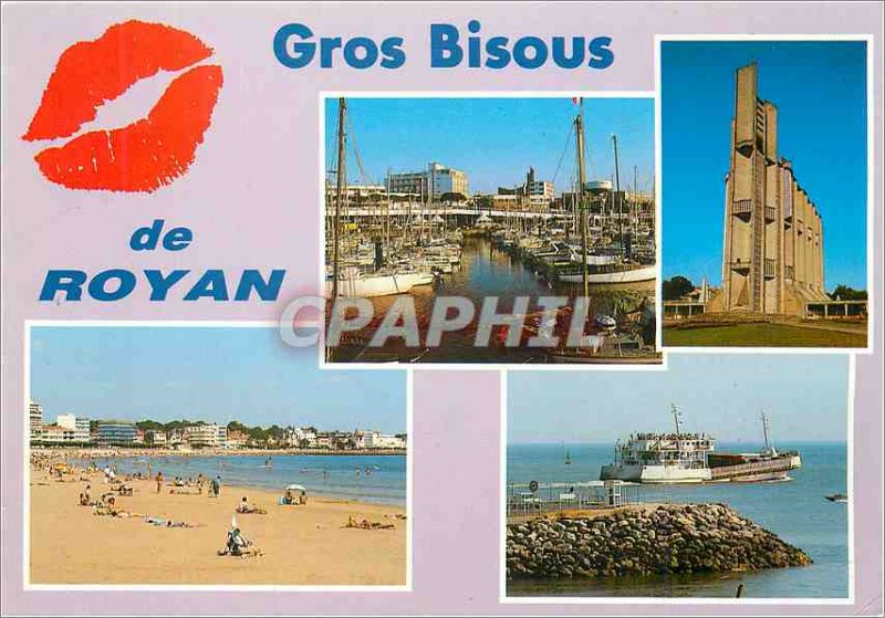 Modern Postcard Big Kisses Royan