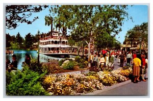Disneyland Mark Twain Riverboat I-296 Anaheim CA UNP Chrome Postcard U14