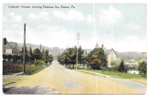 Lafayette Avenue, Paxinosa Inn, Easton, Pennsylvania Unused Divided Postcard