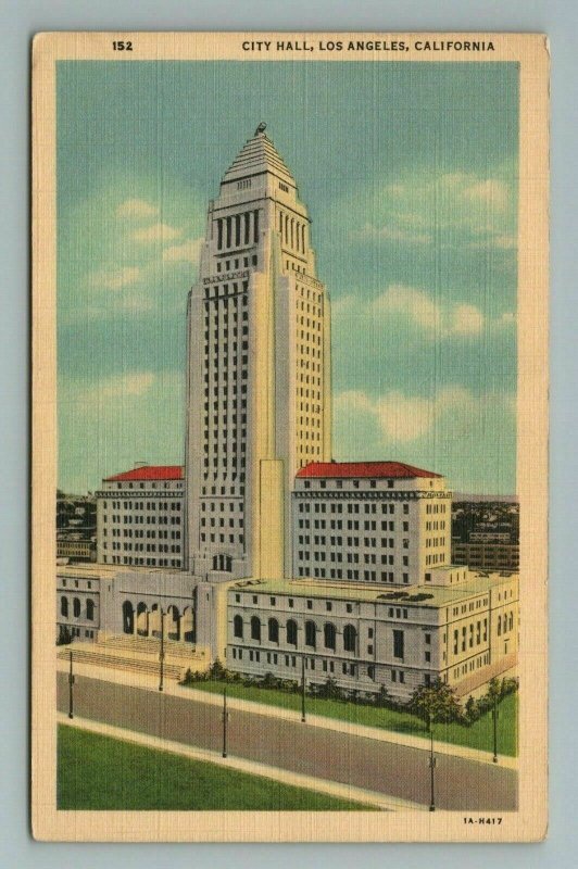 City Hall, Los Angeles, California, Postcard 