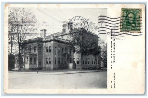 1906 White Plains High School Exterior Building White Plains New York Postcard