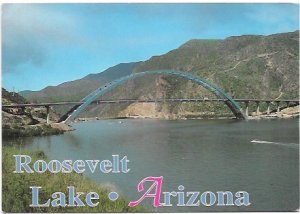 US Mint postcard - Lake Roosevelt Suspension Bridge - Lake Roosevelt, Arizona