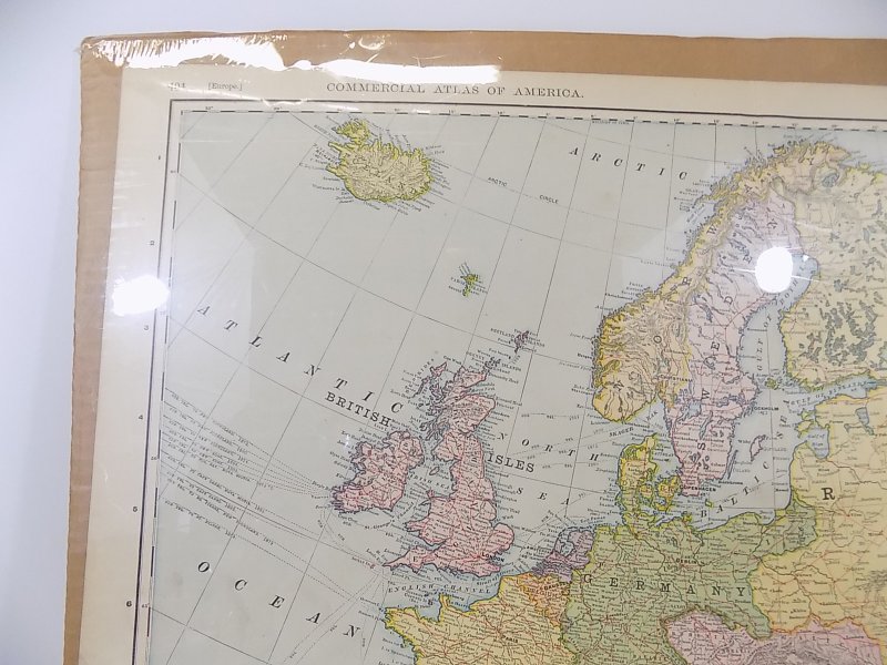 Authentic 1912 Rand-McNally Atlas Map of Europe Copyright 1805 & 1912