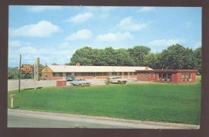 MICHIGAN CITY INDIANA NORBERT'S MOTEL RESTAURANT OLD CARS VINTGAE POSTCARD