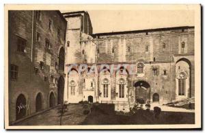 Old Postcard Avignon Palace of the Popes The Court & # 39Honneur