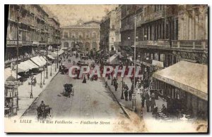 Postcard Old Lille Faidherbe Street