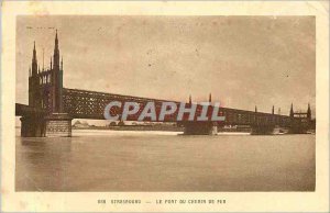 Postcard Strasbourg Old Railway Bridge