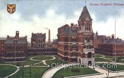 County Hospital, Chicago, IL Medical Hospital, Sanitarium Postcard Postcards ...