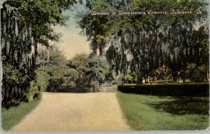 Savannah GA Cemetery c1910 Postcard