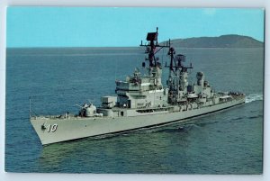 Postcard USS King DLG Fleet Admiral ASROC Systems Steamer c1960 Vintage Antique