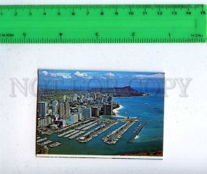 206219 ALOHA from HAWAII Honolulu yacht harbor old miniature