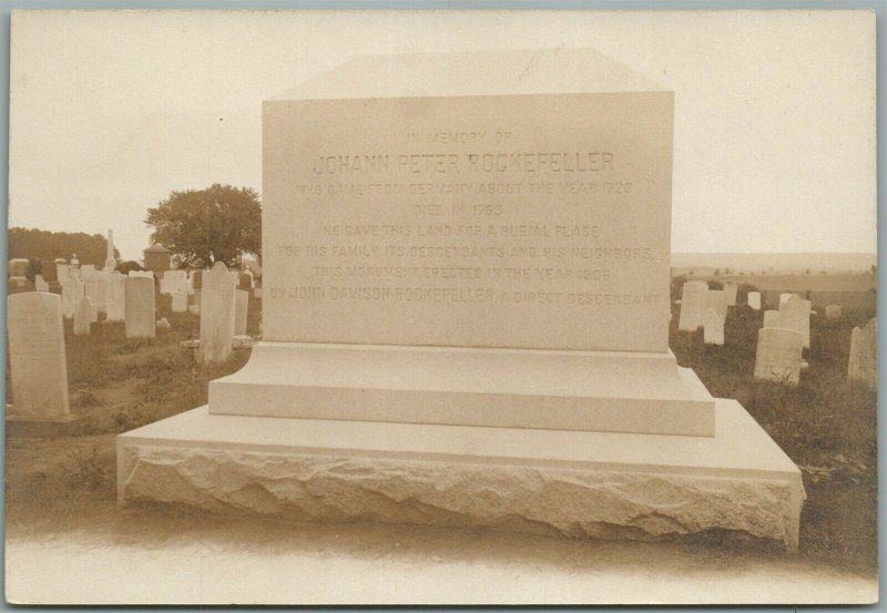 RINGOES NJ ROCKEFELLER MONUMENT ANTIQUE REAL PHOTO POSTCARD RPPC 