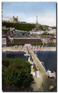 Postcard Old Lyon Courthouse and the Hill of Fourviere