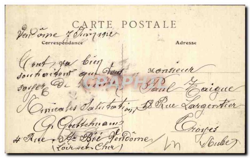 Vendome - The Hotel de Ville - Old Postcard