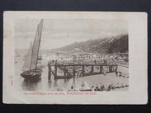 Essex: Southend on Sea,The Cliffs & Beach from the Pier c1907 by Hartmann 2558.1