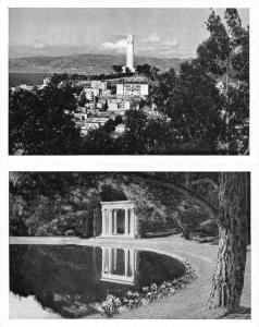 SAN FRANCISCO, CA California COIT TOWER & Golden Gate Park  TWO c1940s Postcards