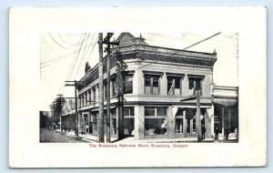 ROSEBURG, Oregon OR ~ Embossed ROSEBURG NATIONAL BANK 1912  Border  Postcard