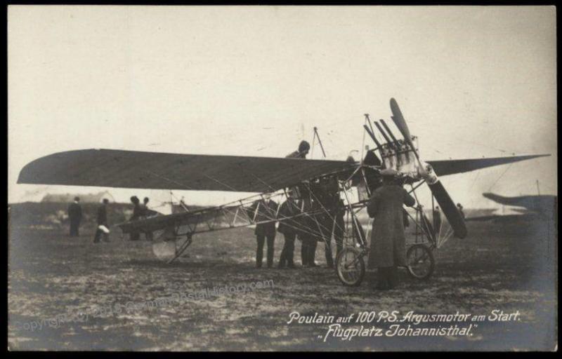 Germany Flugplatz Johannisthal Pioneer Poulain Flight Airplane  RPPC 64401