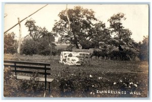 c1920's Evangeline's Well Grand Pre Nova Scotia Canada RPPC Photo Postcard