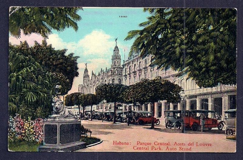 La Mia Liquors/Park Auto Stand Havana Cuba unused c1910's