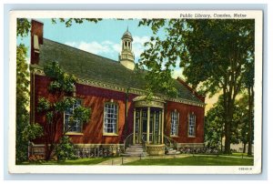 1947 Public Library Building Camden Maine ME Posted Vintage Postcard 