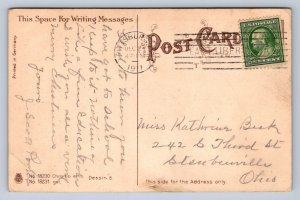 J89/ Merry Christmas Holiday Postcard c1910 Pretty Kids 502