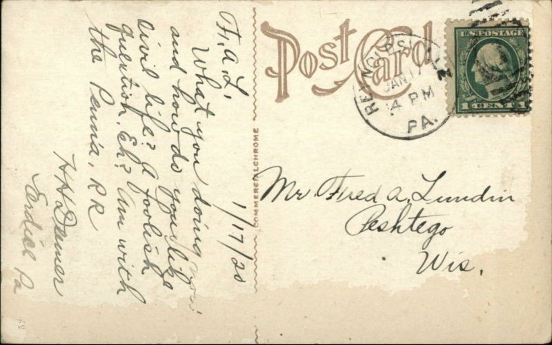 Brookville PA YMCA c1920 Postcard United States Pennsylvania