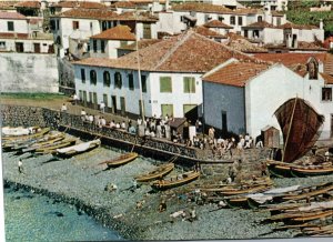 HANDCRAFTED CONTINENTAL SIZE POSTCARD CAMARA DE LOBOS MADEIRA ISL.