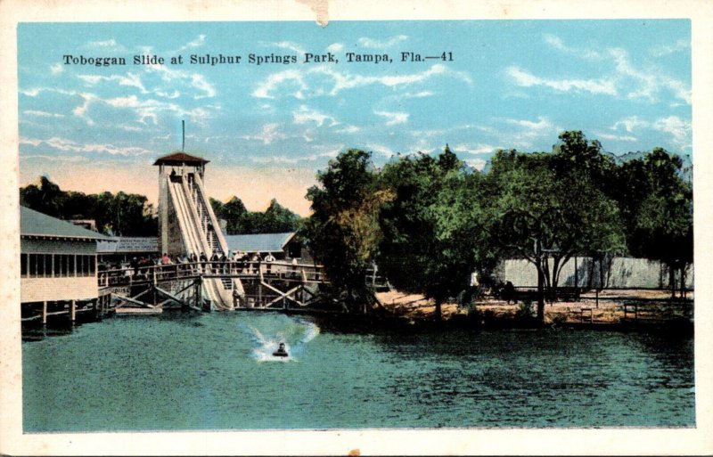 Florida Tampa Toboggan Slide At Sulphur Springs Park