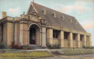 Higgins Hall Chautauqua Institution Chautaqua Lake New York 1910c Tuck postcard