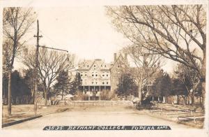 Topeka Kansas Bethany College Real Photo Antique Postcard K43471