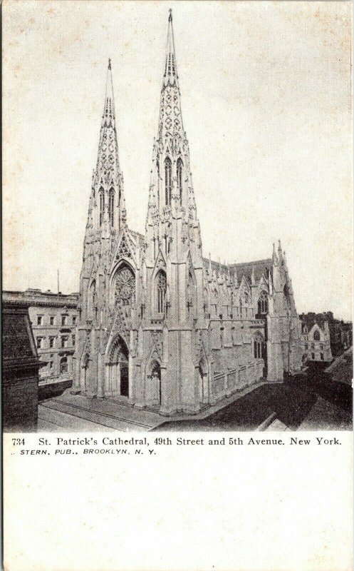 St Patricks Cathedral New York NY Antique Postcard UDB UNP Unused 