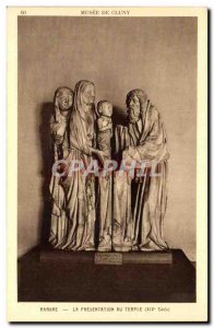 Old Postcard Paris Musee Cluny Marble The presentation in the temple (14th)