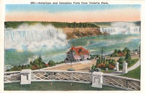 American and Canadian Falls from Victoria Park Postcard 2R4-552