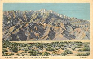 Willard Linen Postcard; Angel on Mt. San Jacinto, Palm Springs CA Unposted