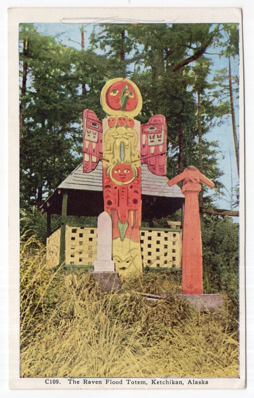 Ketchikan, Alaska, The Raven Flood Totem