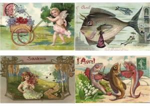 EMBOSSED FANTASY FANTAISIE GREETINGS 250 CPA