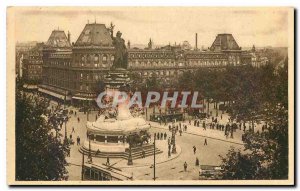 Old Postcard Paris Place de la Republique