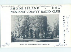 Pre-1980 RADIO CARD - Newport County - Providence & Warwick - RI AH1711